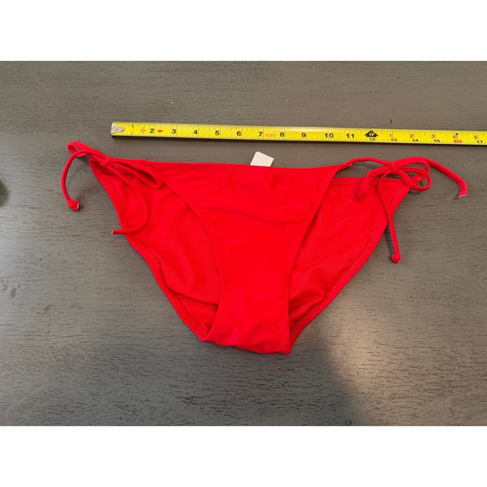 Old Navy Womens Red Side Tie Bikini Bottoms Size Medium Solid Swimwear